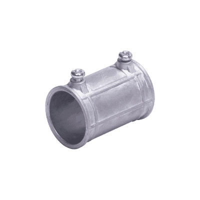Cople 3/4" (19mm) Pared Delgada Con Tornillo (Tipo Americano) Galvanizado, Etiqueta Verde.
